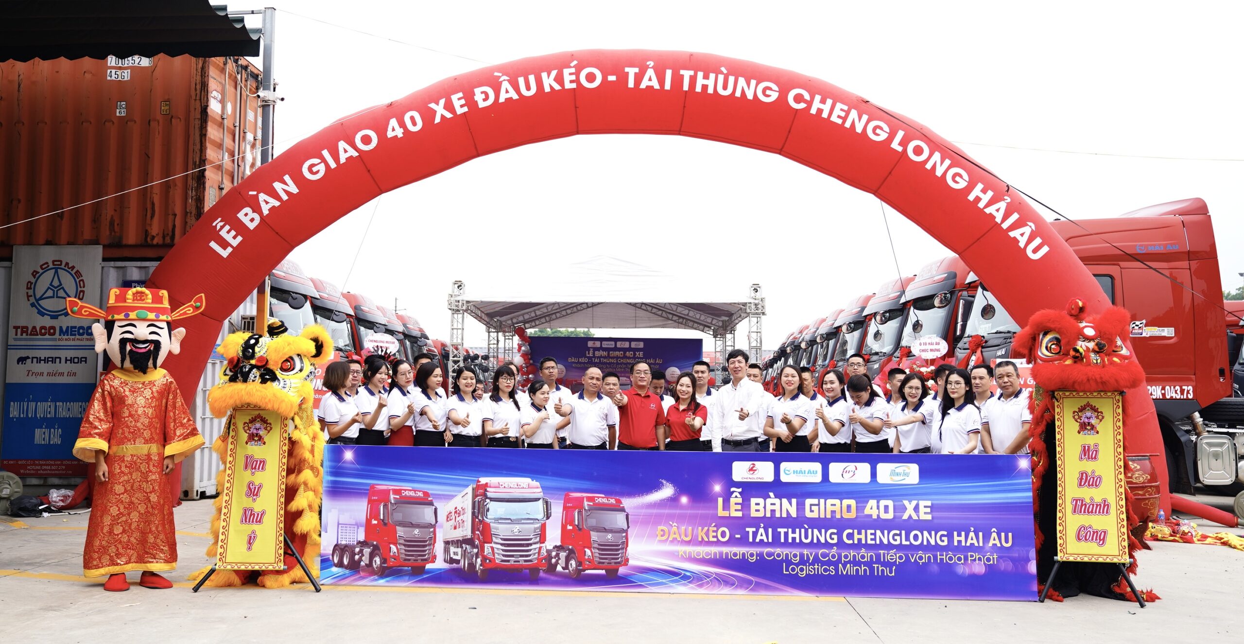 Hòa Phát Logistics nhận bàn giao và vận hành 40 xe tải và đầu kéo